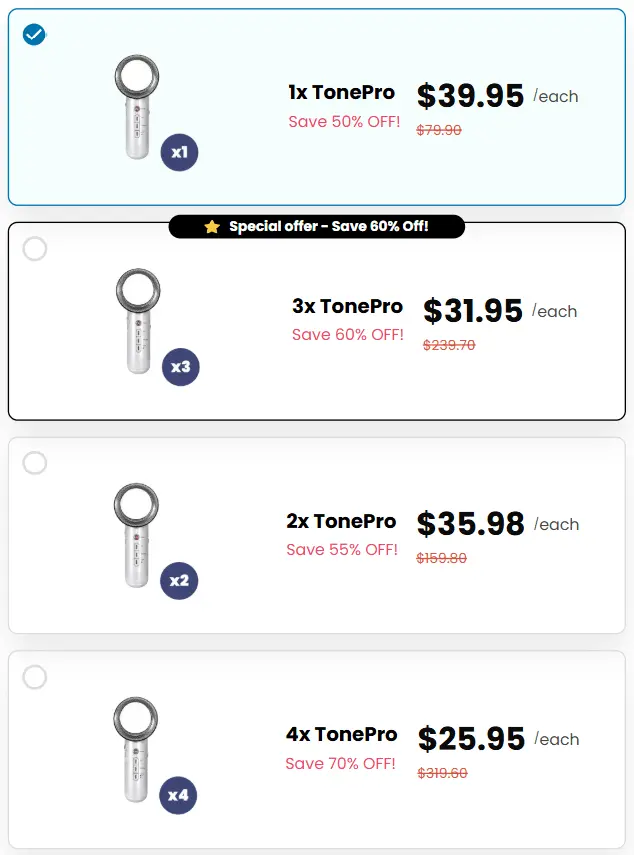  TonePro™ Price Chart